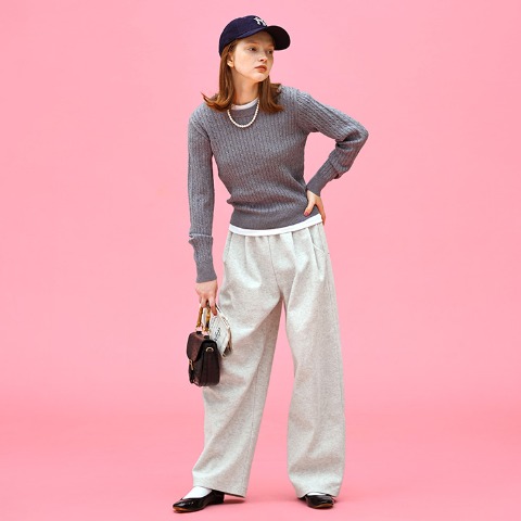 レディース ニットプルオーバー（bleu et rose）