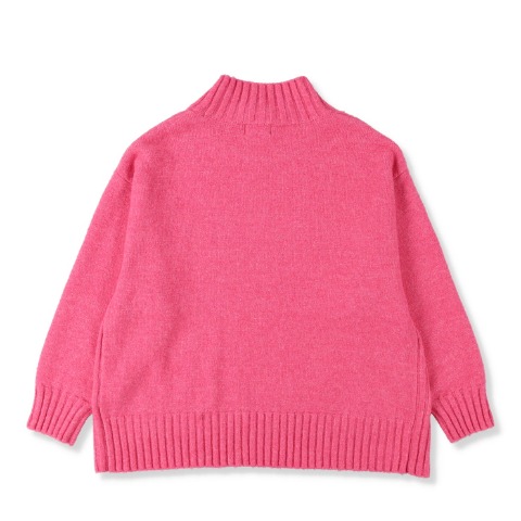 レディース　ハイネックニットプルオーバー（bleu et rose）