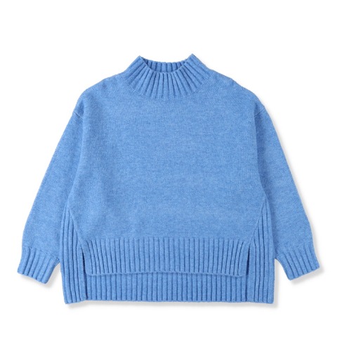 レディース　ハイネックニットプルオーバー（bleu et rose）