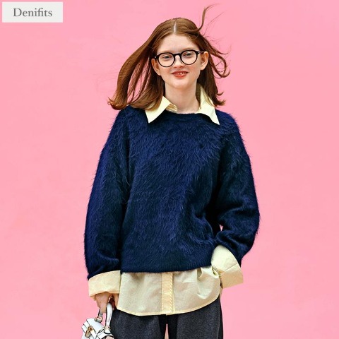 レディース　シャギーニットプルオーバー（Denifits）