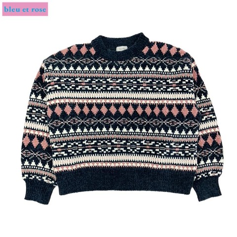 レディース　ニットプルオーバー（bleu et rose） ブルー 207