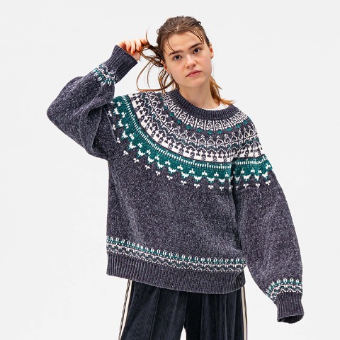 レディース　ニットプルオーバー（bleu et rose）