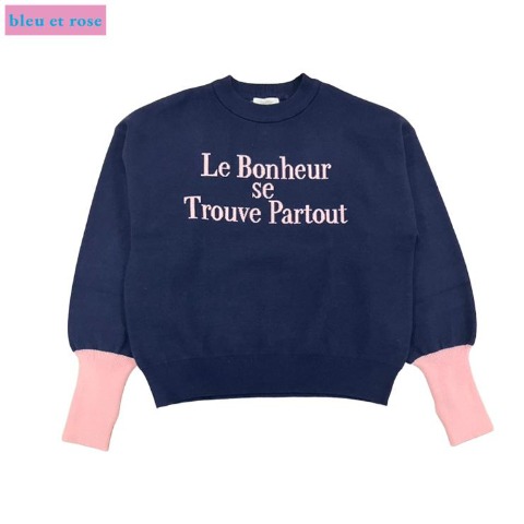 レディース　ニットプルオーバー（bleu et rose） ネイビー 208