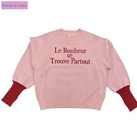 レディース　ニットプルオーバー（bleu et rose） ライトピンク 310
