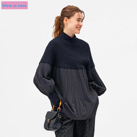 レディース　ニットプルオーバー（bleu et rose）