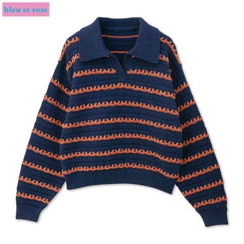 レディース　ニットプルオーバー（bleu et rose）
