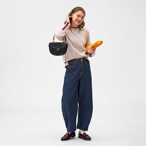 レディース　ニットプルオーバー（bleu et rose）