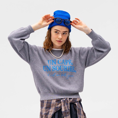 レディース　ニットプルオーバー（bleu et rose）