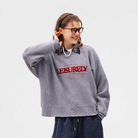 レディース　ニットプルオーバー（bleu et rose）