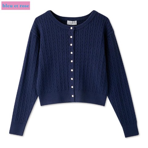 レディース　ニットカーディガン（bleu et rose）