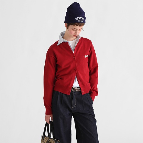 レディース　クルーネックニットカーディガン（Penneys／bleu et rose）