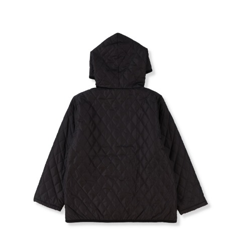 レディース　裏ボアフード付き中綿キルティングジャケット（Denifits）