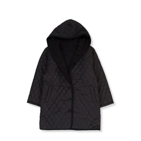 レディース　裏ボアフード付キルティングコート（Denifits）