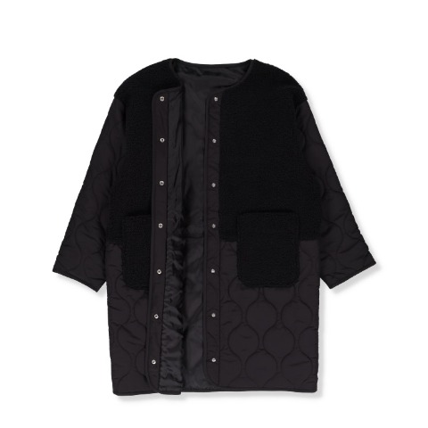 レディース　ボア切替キルトジャケット（Denifits）