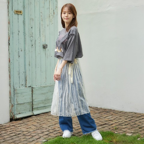 レディース　レースラップスカート（Denifits）