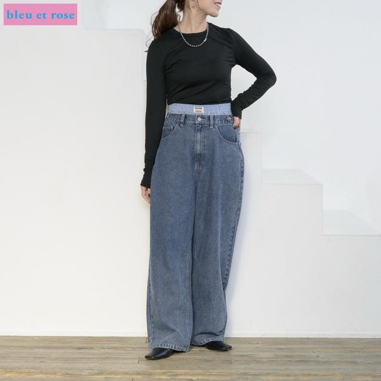 レディース デニムパンツ+トランクスセット（remi×bleu et rose