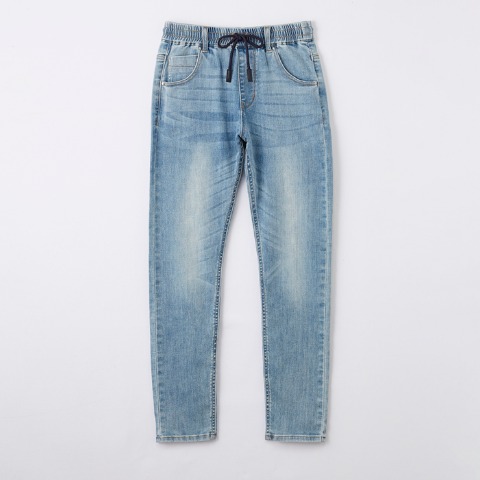 レディース【M～LL】　ウエストイージーデニムパンツ（Denifits）