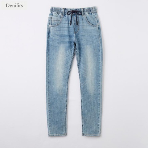 レディース【M～LL】　ウエストイージーデニムパンツ（Denifits）