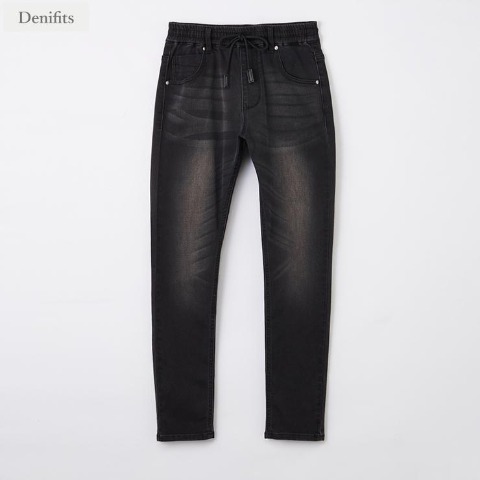 レディース【M～LL】　ウエストイージーデニムパンツ（Denifits）