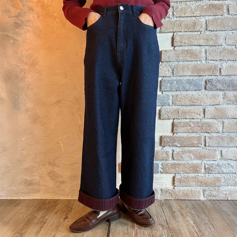 レディース　ロールアップデニムパンツ（bleu et rose×remi）