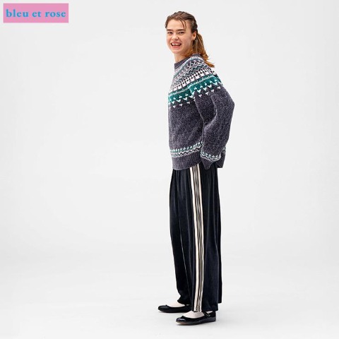 レディース　カットパンツ（bleu et rose） ブラック 213