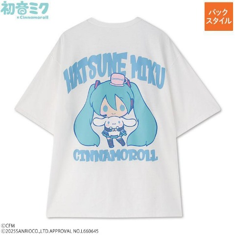 レディース　Tシャツ（初音ミク×シナモロール）