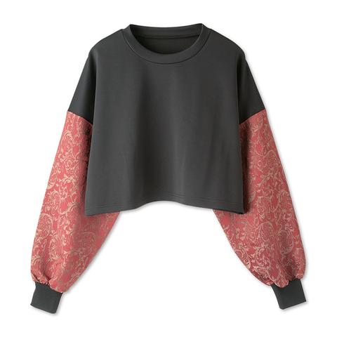 レディース　袖ジャガードプルオーバー（SUREVE BLACK）