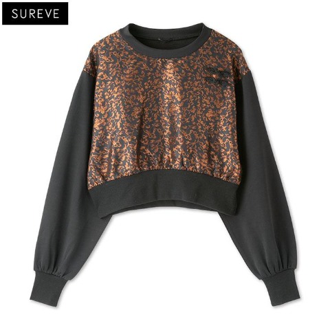レディース　胸元ジャガードプルオーバー（SUREVE BLACK）