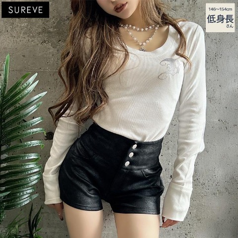 レディース【低身長】　リブプルオーバー（Shoko×SUREVE）