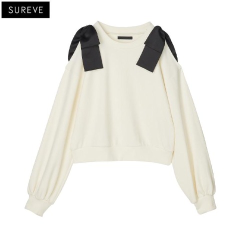 レディース　肩リボンプルオーバー（SUREVE）