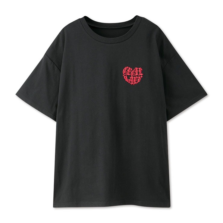 レディース バックラメハートロゴ使いTシャツ（CECIL McBEE×SUREVE