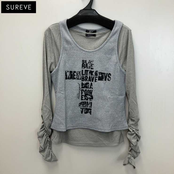 レディース クロスロゴタンクトップ+シアープルオーバーセット（SUREVE 