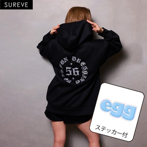 レディース　ジップパーカ（egg×SUREVE）