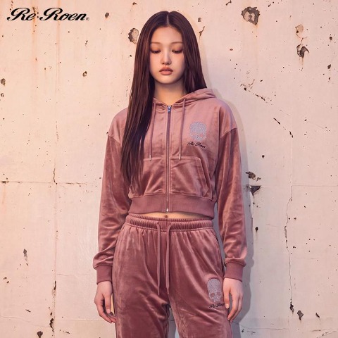 レディース　ラインストーンベロアパーカ（Re Roen）