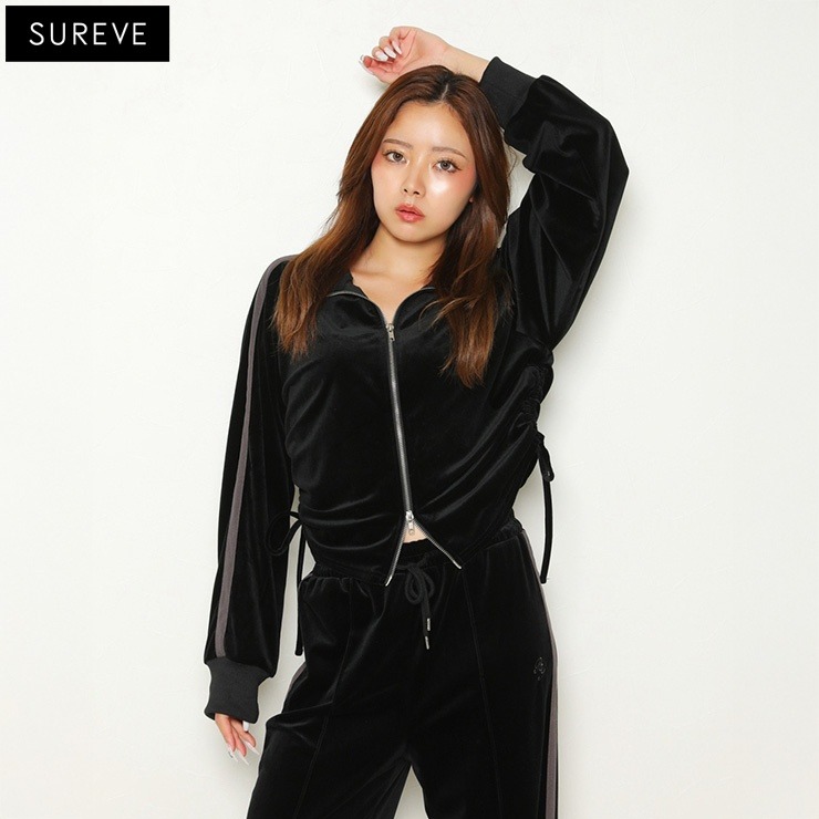 レディース ベロアサイドギャザートラックジャケット（SUREVE／Seira