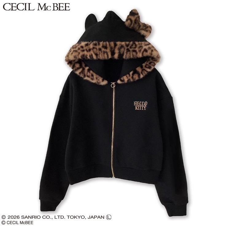 レディース ファー使いさがらジップパーカ（ハローキティ×CECIL McBEE 