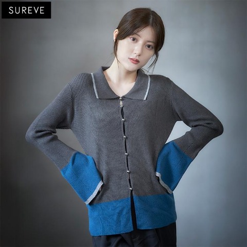 レディース　ニットプルオーバー（SUREVE BLACK）