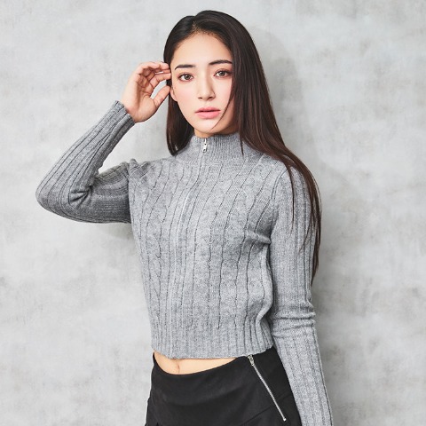 レディース　ジップニットプルオーバー（JELLY×SUREVE）