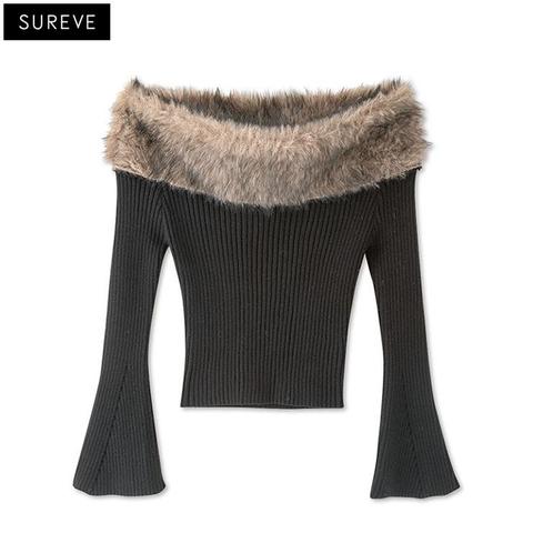 レディース　オフショルニットプルオーバー（SUREVE）