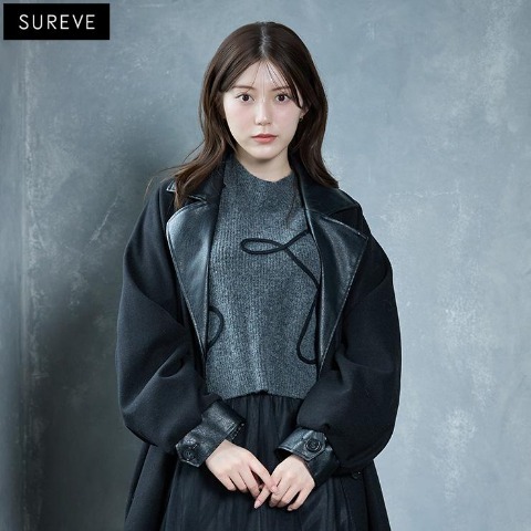 レディース　ニットプルオーバー (SUREVE BLACK）