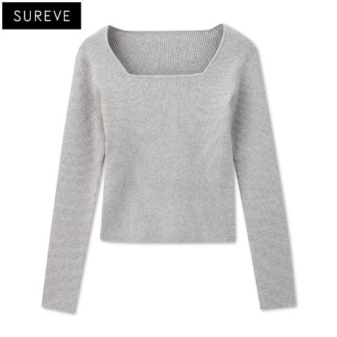レディース　スクエアニットプルオーバー（SUREVE）