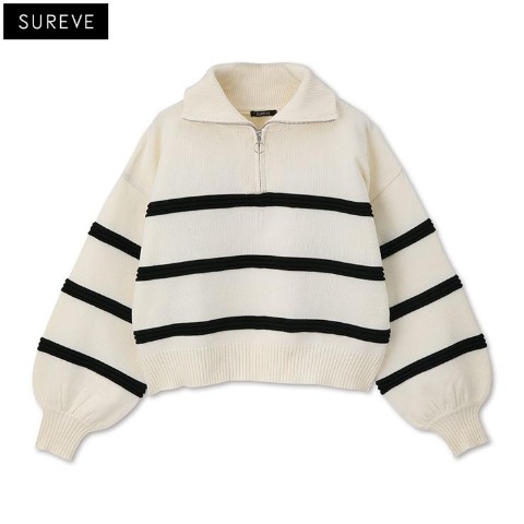 レディース　ハーフジップニットプルオーバー（SUREVE）