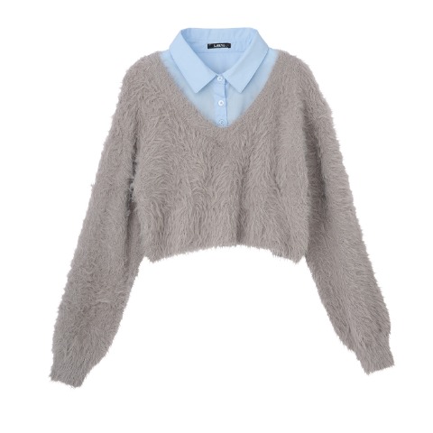 レディース　シャツドッキングニットプルオーバー （SUREVE）