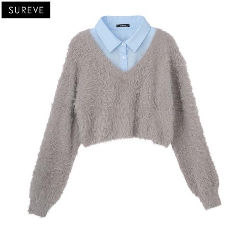 レディース　シャツドッキングニットプルオーバー （SUREVE）