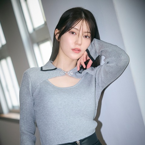 レディース　リブニットプルオーバー (SUREVE BLACK)