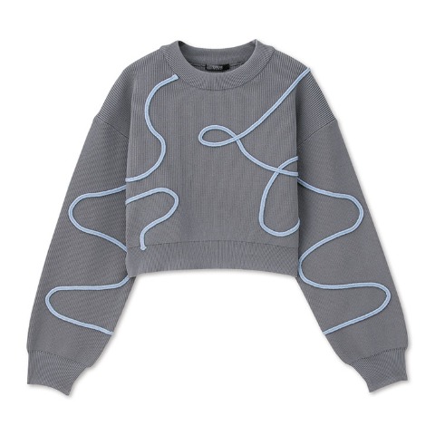 レディース　コード刺しゅうニットプルオーバー（SUREVE BLACK）