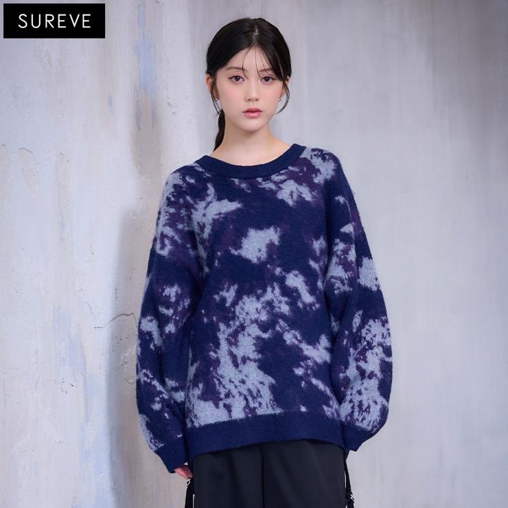 レディース ニュアンス柄シャギーニット（SUREVE BLACK） | アベイル