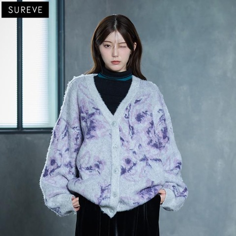 レディース　 ニットカーディガン (SUREVE BLACK）