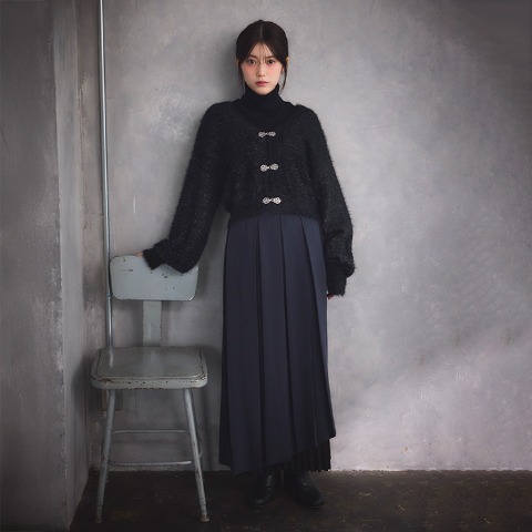 レディース　ニットカーディガン（SUREVE BLACK）