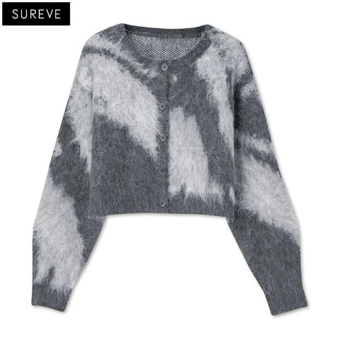 レディース　ニットカーディガン（SUREVE BLACK） ダークグレー 112